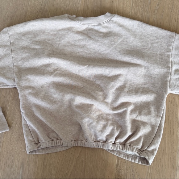 Frame Denim Twisted Crewneck Sweatshirt - Size L Beige - Picture 7 of 7